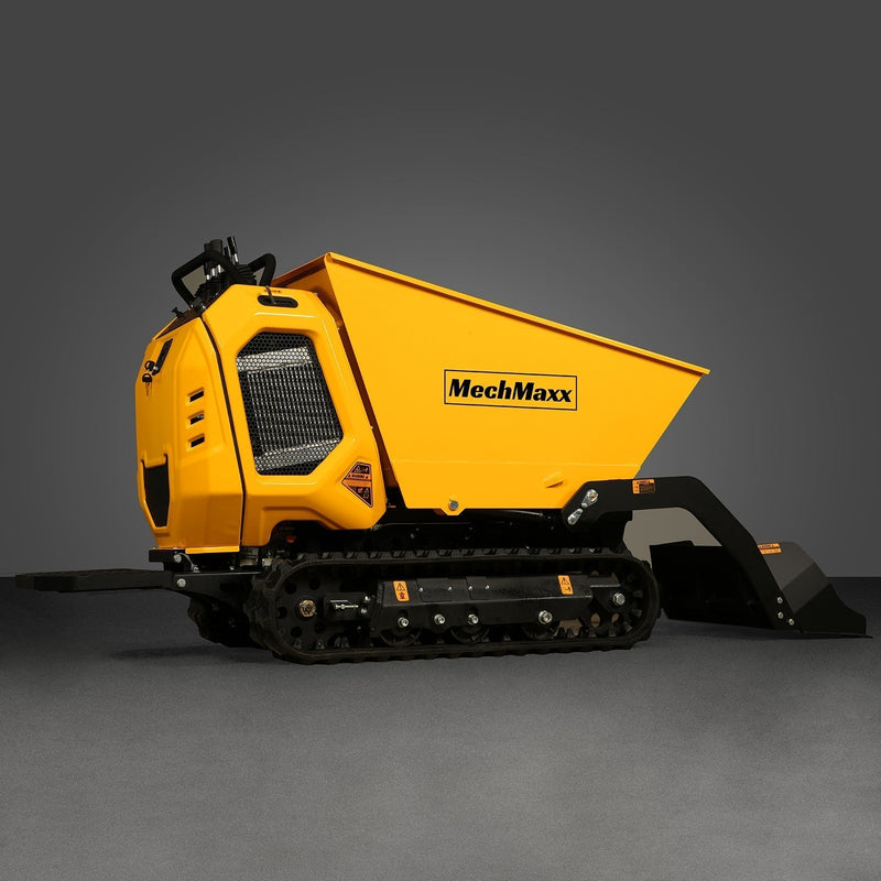 Powerful 1800lb Capacity Stand-ON Hydraulic Track Dumper with Self-Loading Feature - 420cc E-start, Model T80