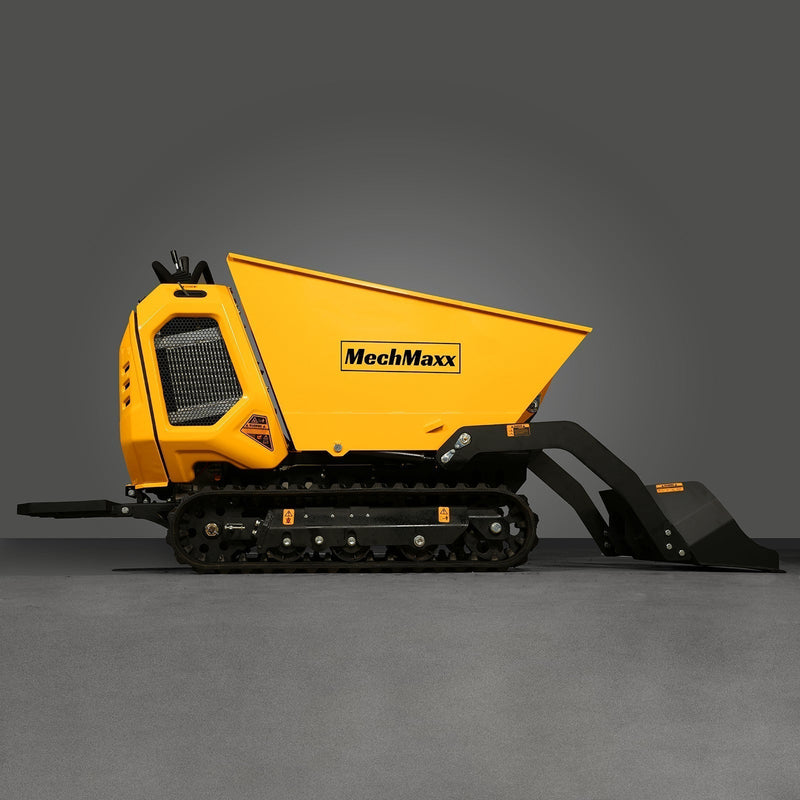 Powerful 1800lb Capacity Stand-ON Hydraulic Track Dumper with Self-Loading Feature - 420cc E-start, Model T80