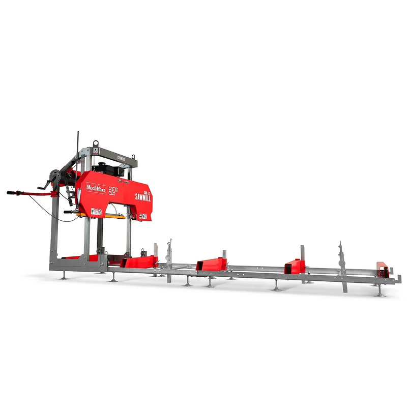 32" Portable Sawmill with 420cc 15HP Gas Engine – Effortlessly Cut Large Logs up to 32' Long and 29" Wide with 14' Track Bed!