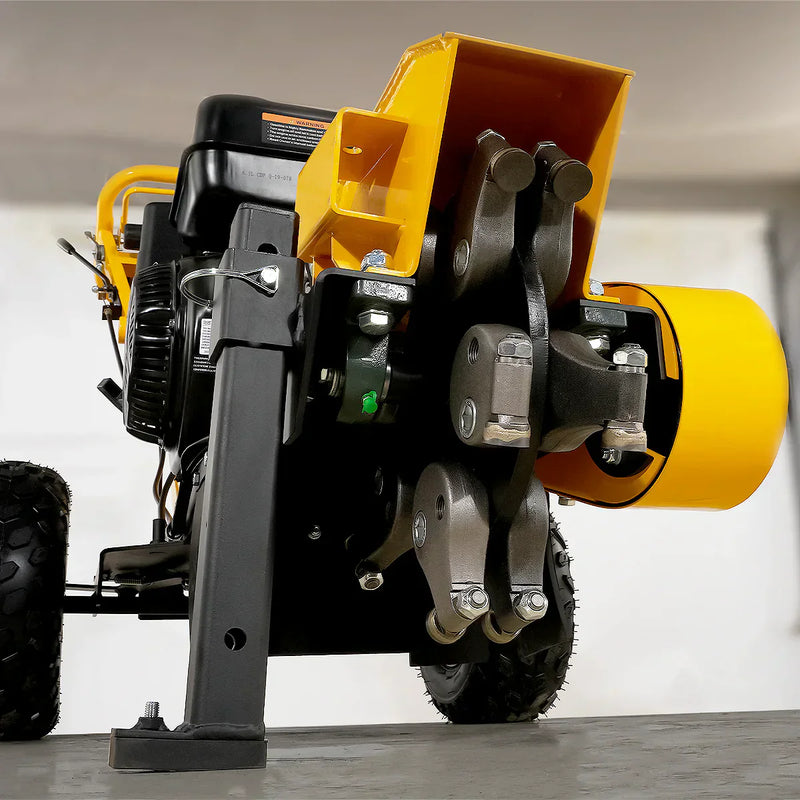 Powerful 15-inch Electric Start Stump Grinder with Tow Bar and 420cc Engine - Effortless Tree Removal!