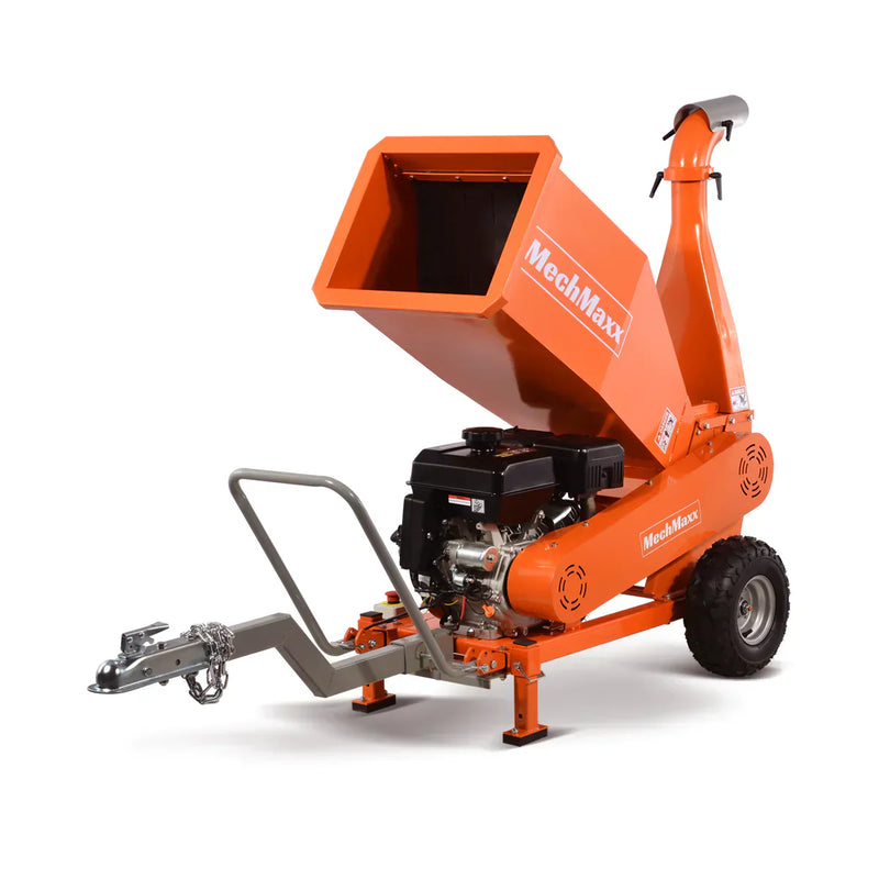 Powerful 16hp Gasoline Engine Drum Wood Chipper - 5 Inch E-stat Rato 420cc with Towbar (Model PGS1500)