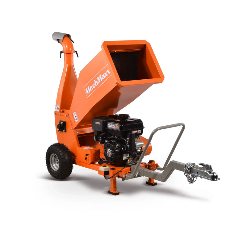 Powerful 16hp Gasoline Engine Drum Wood Chipper - 5 Inch E-stat Rato 420cc with Towbar (Model PGS1500)