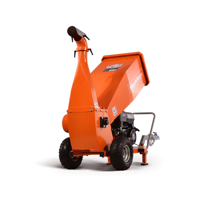 Powerful 16hp Gasoline Engine Drum Wood Chipper - 5 Inch E-stat Rato 420cc with Towbar (Model PGS1500)