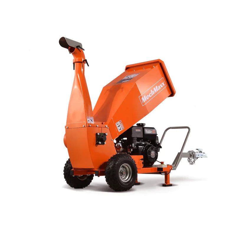 Powerful 16hp Gasoline Engine Drum Wood Chipper - 5 Inch E-stat Rato 420cc with Towbar (Model PGS1500)