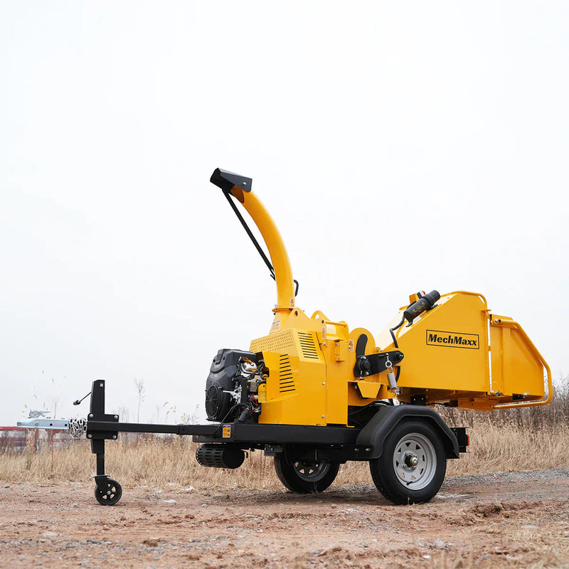 Powerful 25hp 740cc Twin Cylinder Gas Engine with 6” Hydraulic Feeding – Commercial-Grade Wood Chipper Model DCH6 for Optimal Performance!