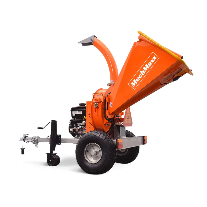 Powerful 14HP Gasoline Engine Wood Chipper with Tail Light - 5-Inch E-stat B&S VANGUARD 408cc, Model P4205