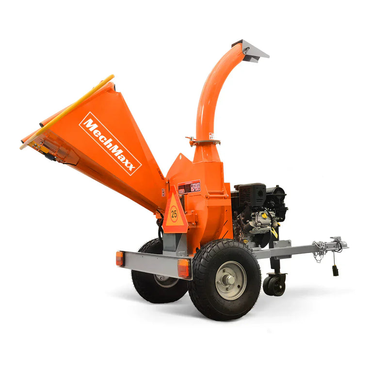 Powerful 14HP Gasoline Engine Wood Chipper with Tail Light - 5-Inch E-stat B&S VANGUARD 408cc, Model P4205