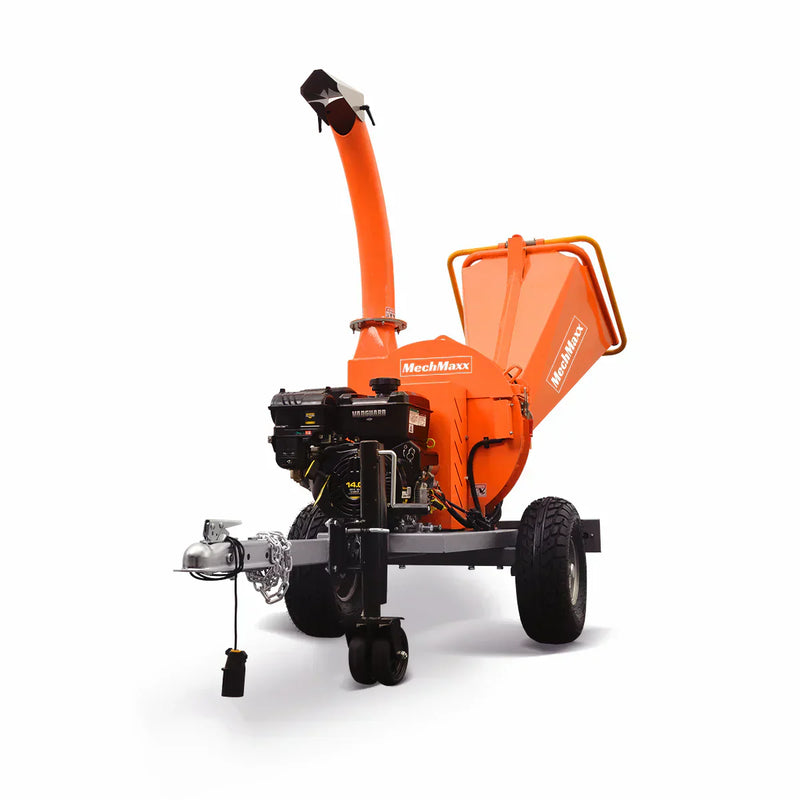 Powerful 14HP Gasoline Engine Wood Chipper with Tail Light - 5-Inch E-stat B&S VANGUARD 408cc, Model P4205