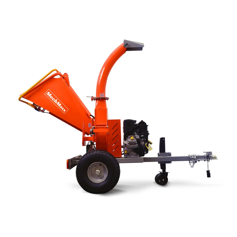 Powerful 14HP Gasoline Engine Wood Chipper with Tail Light - 5-Inch E-stat B&S VANGUARD 408cc, Model P4205