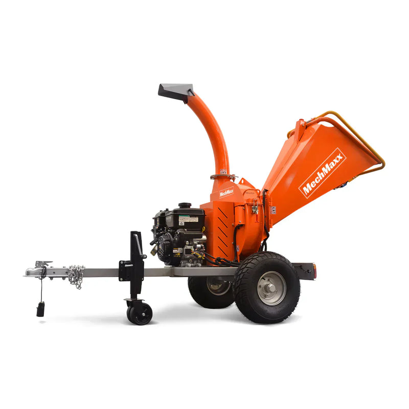 Powerful 14HP Gasoline Engine Wood Chipper with Tail Light - 5-Inch E-stat B&S VANGUARD 408cc, Model P4205